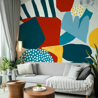 Artistic design with fluid lines and energetic colors

