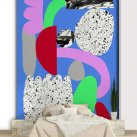 High-quality mural with artistic, geometric or snowflake details

