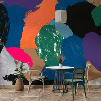 Artistic mural for walls with a unique hand-painted effect

