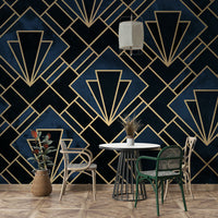 Art Deco-inspired mosaic mural adding luxury to any room

