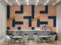 Colorful painted tiles mural with intricate, artistic designs

