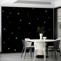 Night sky mural with glowing stars for a relaxing room vibe

