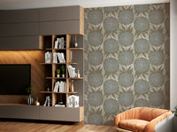 Elegant marigold floral wallpaper adding warmth to interiors

