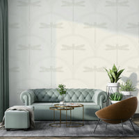 Rich Art Deco dragonfly wallpaper adding luxury to any room

