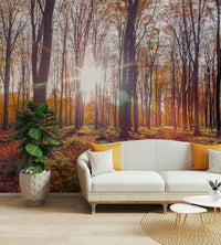 Detailed fall leaves in warm golden hues for home decor

