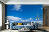 Serene and soothing blue wallpaper for modern interiors

