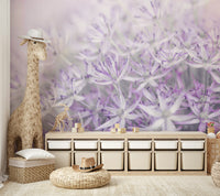 Gentle purple allium flowers bringing elegance to walls

