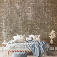 Worn brown linen pattern wallpaper
