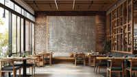 Distressed linen fabric-style wall mural
