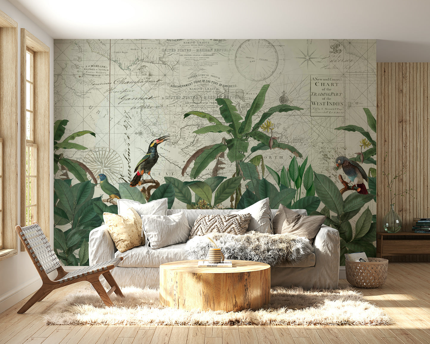 Discover The Tropical Vintage World Wall Mural
