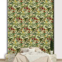 Detailed leafy foliage wall mural

