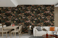 Elegant bird and flower wallpaper

