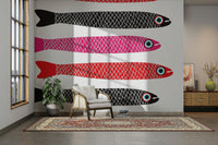 Anchovies wallpaper for dining space
