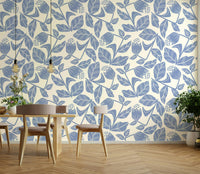 Nature wallpaper with blue blossoms

