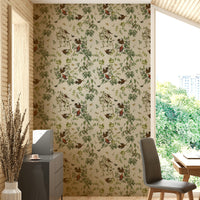 Nature-inspired wallpaper with branches

