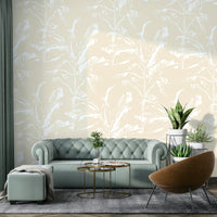 Light Yellow Botanical Wall Mural

