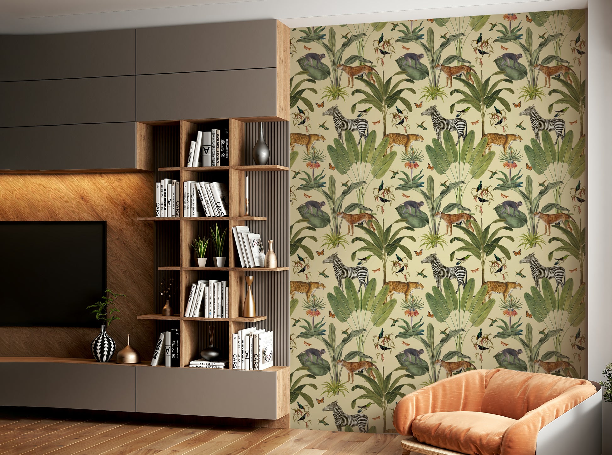 Artistic animal scene wallpaper for walls

