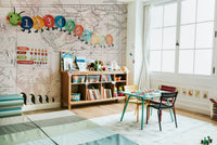 Full view of East India nautical mural

