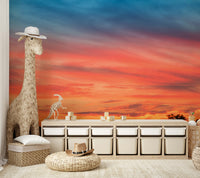 Soft countryside mural for bedrooms

