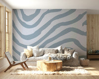 Structured stripe mural wallpaper design

