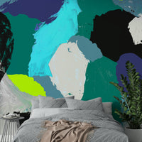 Bright lemon-inspired wall mural design

