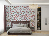 Hand-drawn floral wallpaper for walls

