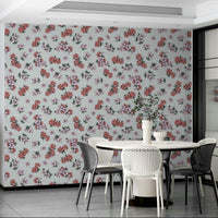 Pastel floral wall mural design

