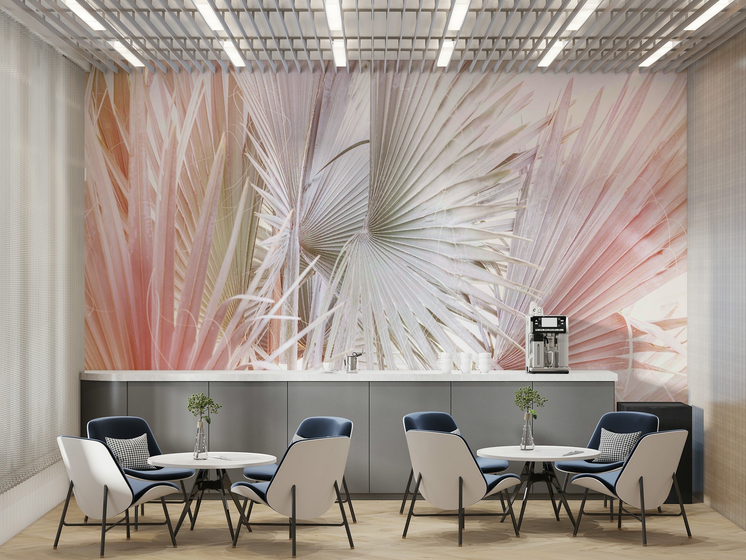 Luxurious silver palm fronds for home interiors

