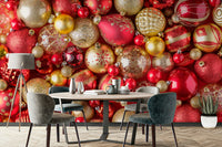 Dynamic ruby radiance wallpaper design

