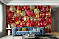 Warm ruby mural for cozy, luxurious spaces

