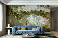 The gentle texture of a large print
