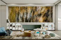 The room feels cozy and quiet due to the soft colors.

