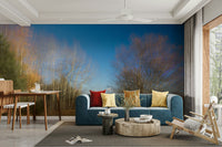 A high-quality print of a peaceful, open-air autumn scene.

