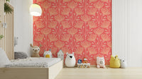 Warm toned floral wallpaper for walls
