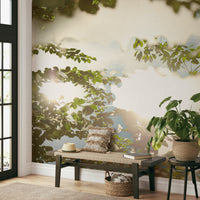 Soft tree reflection in water wallpaper
