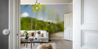 Nature-inspired art wall mural

