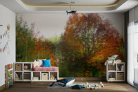 Amber forest mural design
