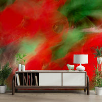 Bold floral art print wallpaper
