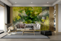 Abstract botanical wallpaper for walls
