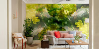 Peaceful floral abstract wall mural
