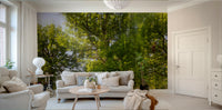 Serene greenery mural wallpaper
