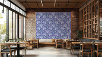 Periwinkle flower wallpaper design

