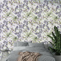 Soft purple and pink flowers design
