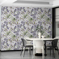 Vintage floral wallpaper mural

