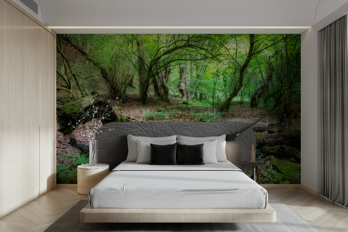 Earthy forest photo wallpaper
