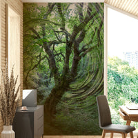 Twisted tree wall mural art
