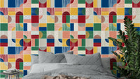 Fiesta tile wallpaper mural design
