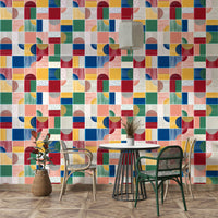 Colorful fiesta-inspired wallpaper
