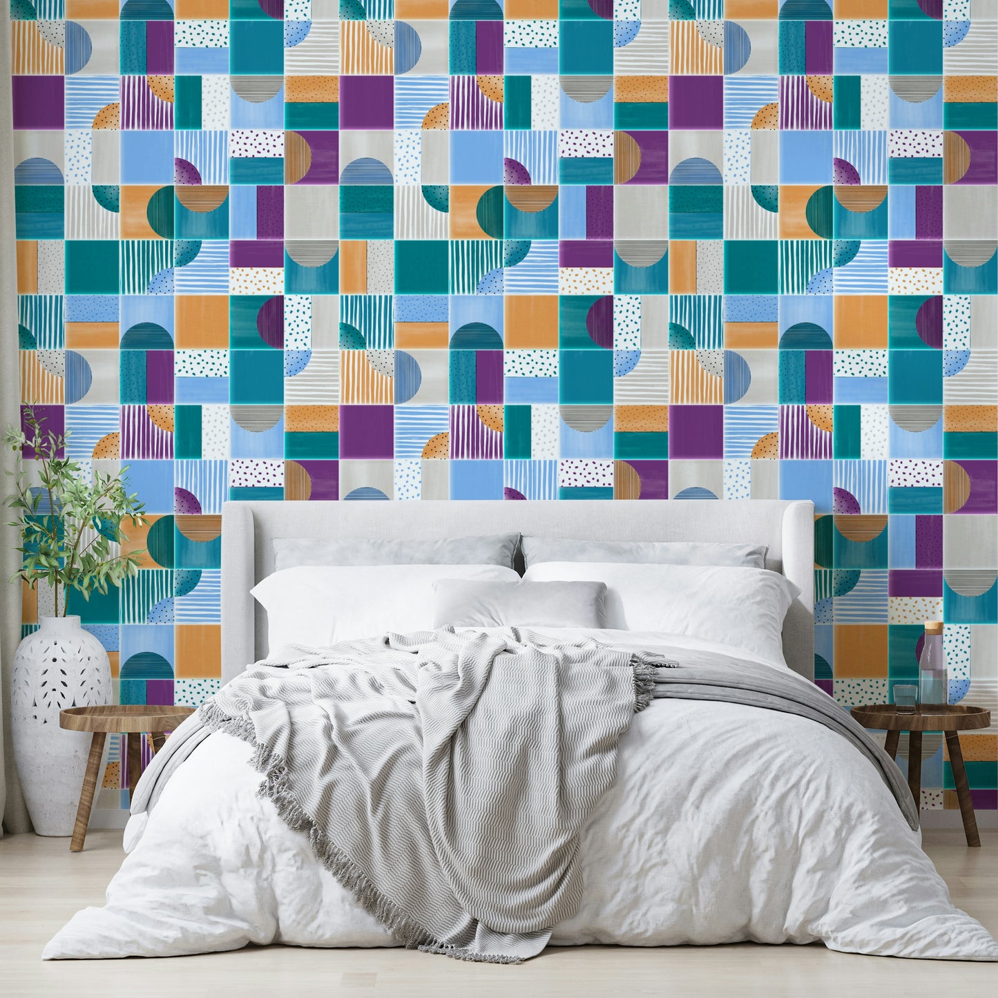 Light pastel mural wallpaper
