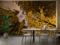 Warm seasonal wall mural
